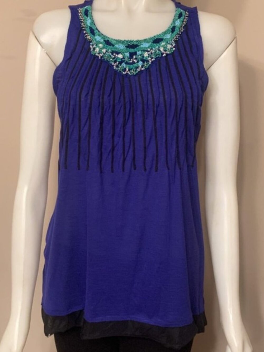 Ric Rac Anthropologie Beaded Tank - M